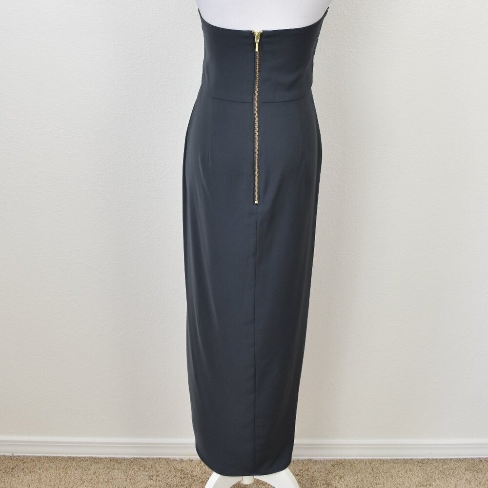 Shona Joy Core Knot Draped Halter Dress Gray - 6 - Picture 8 of 11